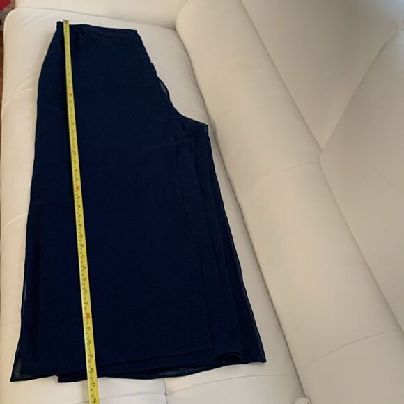Emma Street Navy High Waisted Wide Leg Mesh Pant Size 18W - Picture 9 of 14